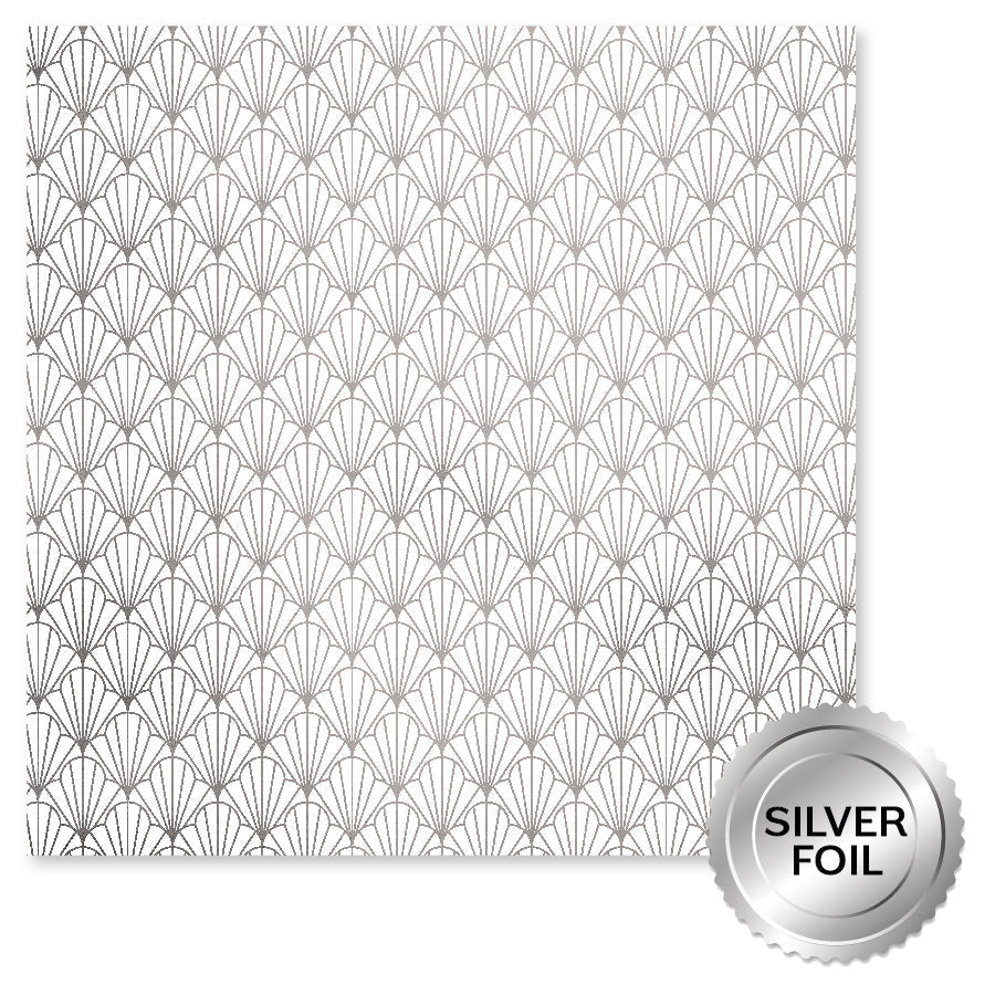 Wedding Joy Foil Silver 12x12 Paper Collection 34533