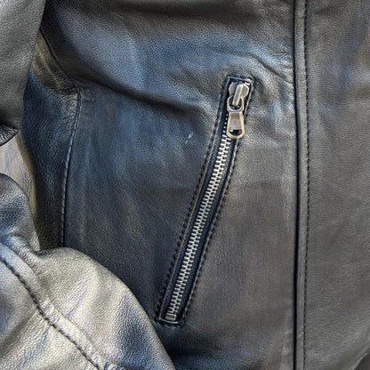 Blouson style motard BOL pour femme en cuir d'agneau