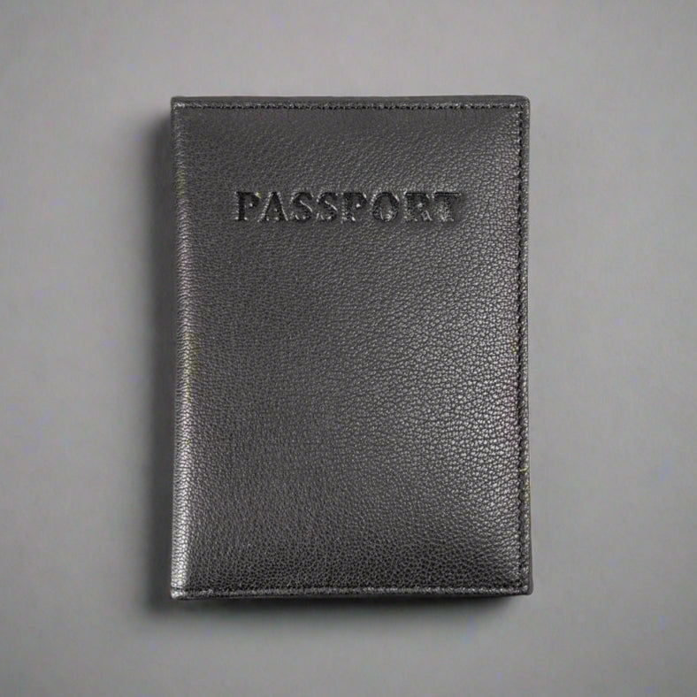 Protège-passeport en cuir avec porte-cartes