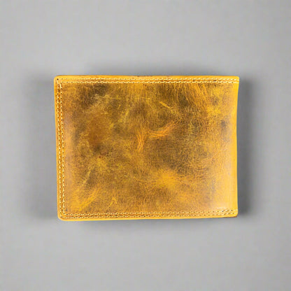 Greenwood Men's Leather Bifold Wallet. Premium RFID Protection Wallet with Flip Compartment