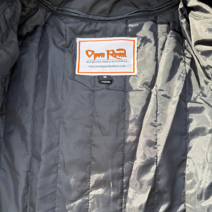 Blouson moto textile pour homme. Protections, bandes réfléchissantes et poches multiples