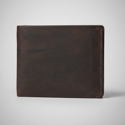 Portefeuille bifold homme RFID avec volet pour carte d'identité à gauche