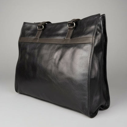 Sac cabas pour femme en cuir de vachette avec double poignée MET