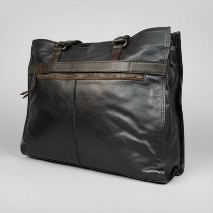 Sac cabas pour femme en cuir de vachette avec double poignée MET