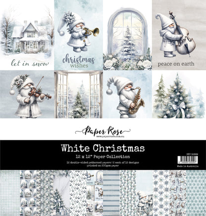 Collection de papiers Noël Blanc 30x30 cm 32889