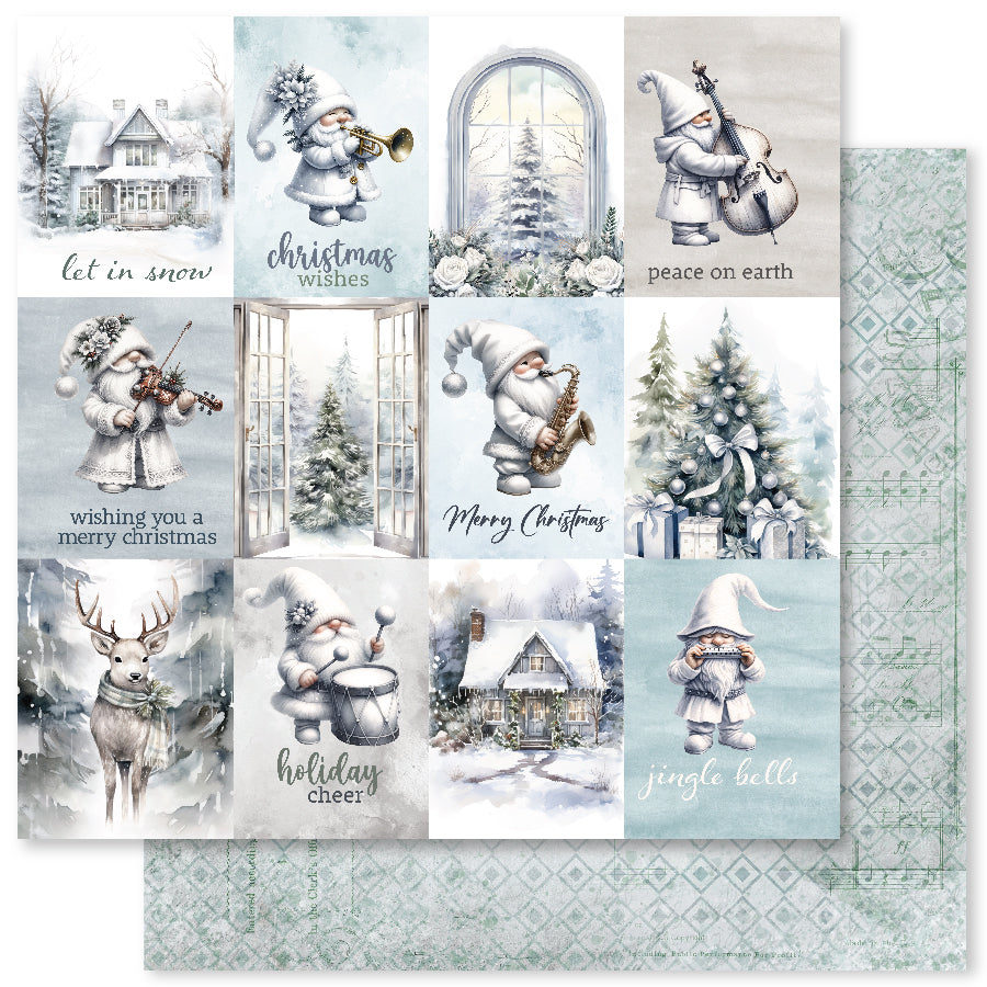 Collection de papiers Noël Blanc 30x30 cm 32889