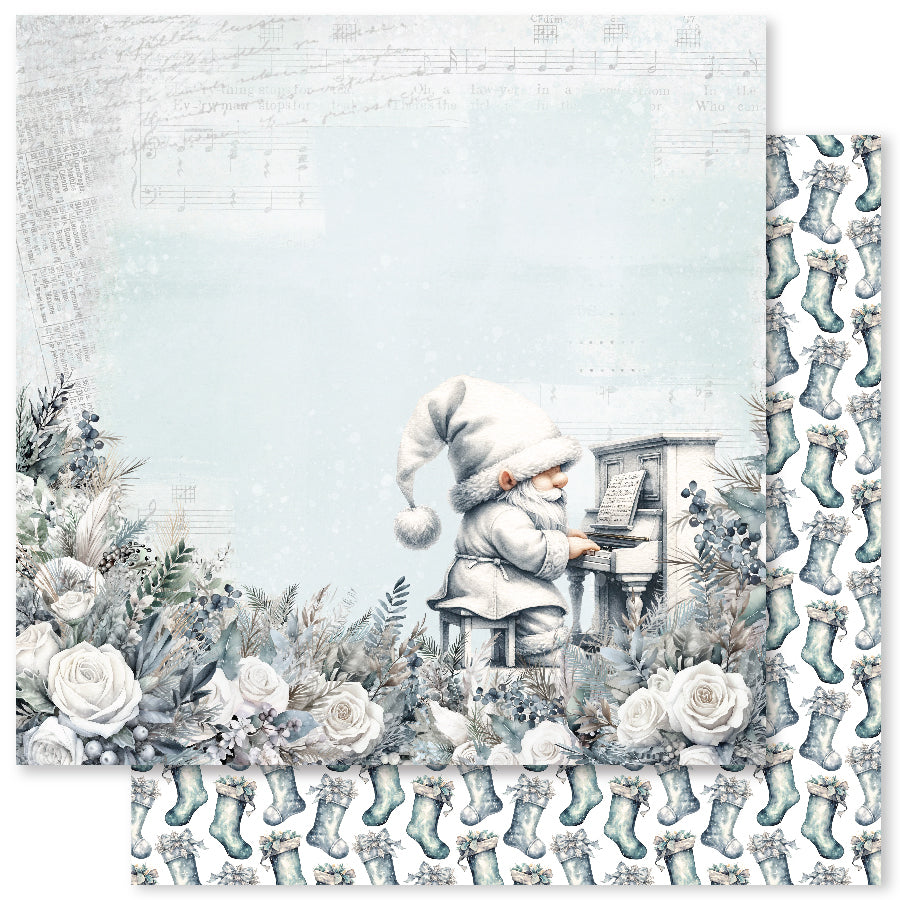 Collection de papiers Noël Blanc 30x30 cm 32889