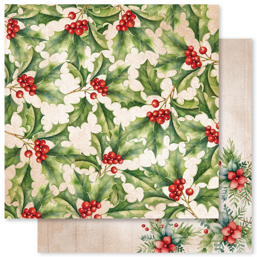 Collection de papiers Noël boisé 15x15 cm 33063