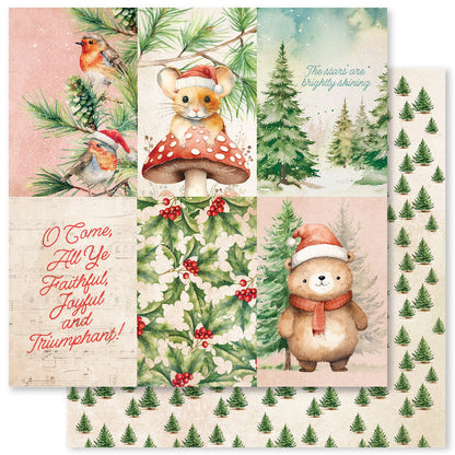 Collection de papiers Noël boisé 15x15 cm 33063