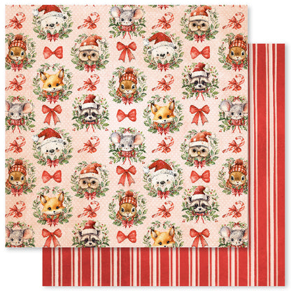 Collection de papiers Noël boisé 15x15 cm 33063