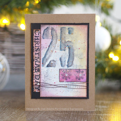 Woodware Clear Singles Musique pour Noël Tampon 10,16 x 15,24 cm