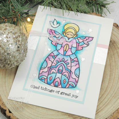 Tampon Woodware Clear Singles Angel Blessings 10 x 15 cm