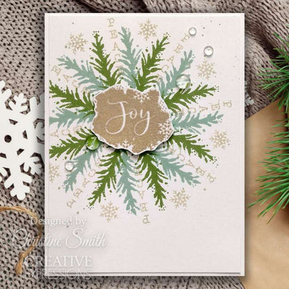 Woodware Clear Singles Christmas Patches 4 in x 6 in Stamp Set