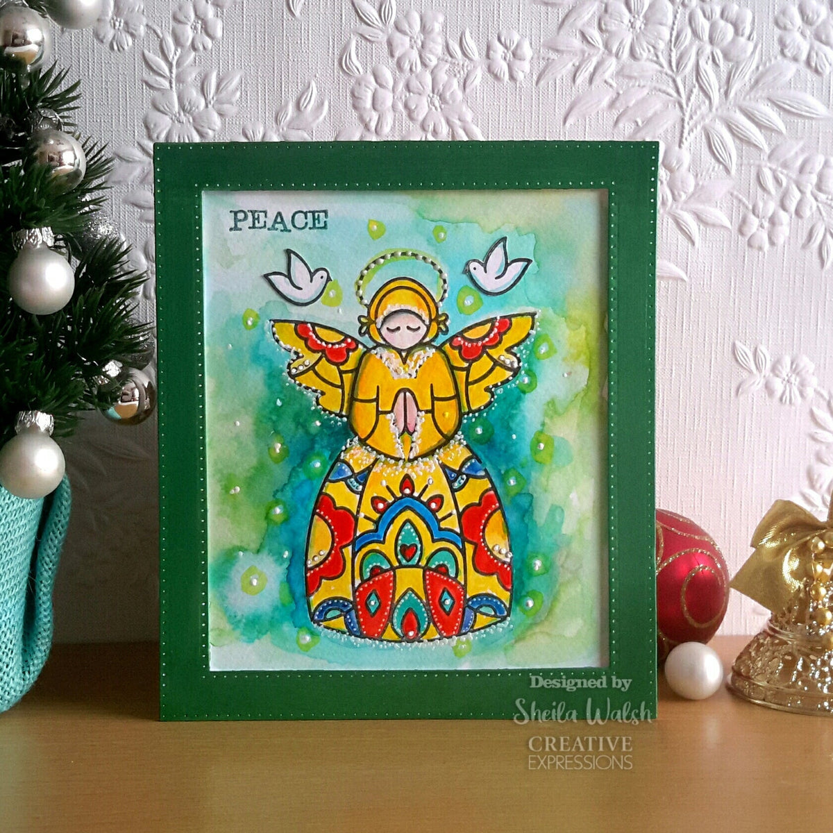 Tampon Woodware Clear Singles Angel Blessings 10 x 15 cm