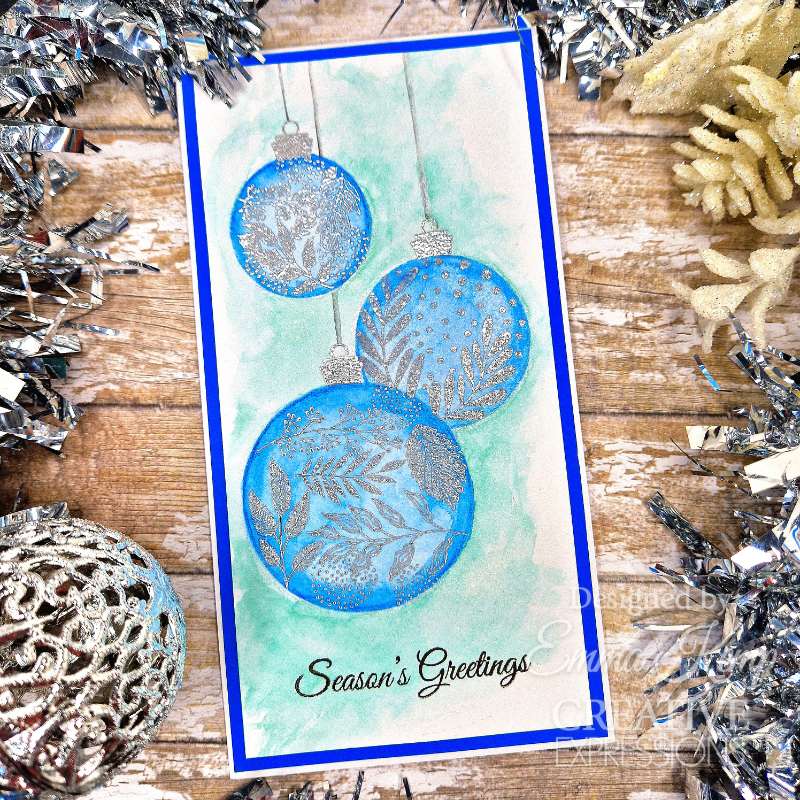 Set de tampons Woodware Clear Singles Paintable Baubles Leafy Fillers 4 x 6 po