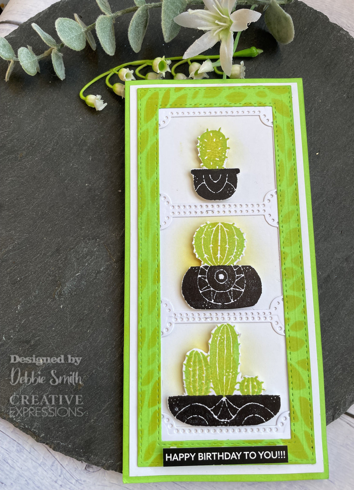 Tampon Woodware Clear Singles Build A Cactus 4 po x 6 po