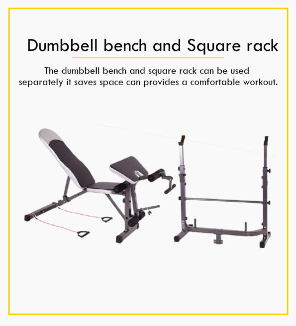 Banc de musculation réglable avec des ensembles de poids