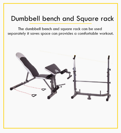 Banc de musculation réglable avec des ensembles de poids