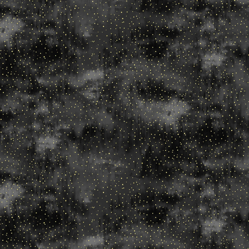 Hoffman - Berries and Birch - Black and Gold Dots - X7797H-4G