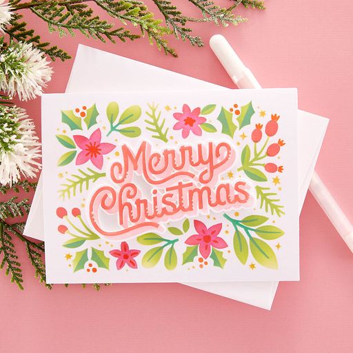 Pochoir et découpe Feuillage de Noël en couches du Set de pochoirs de Noël en couches