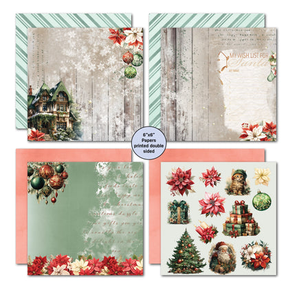 Pack de papiers 15x15 cm "Xmas Magic" 3Quarter Designs