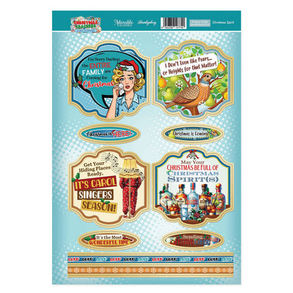 Christmas Crackers Topper Sheet - Christmas Spirit