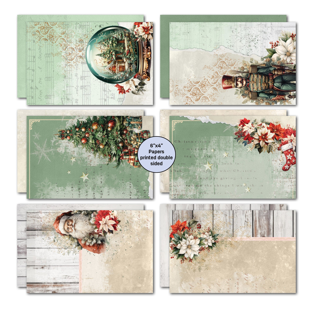 3Quarter Designs Pack de Cartes Magie de Noël 6x4