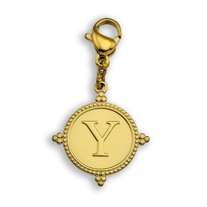 Gold Ornate Alphabet Letter Charms (A–Z) for Necklaces & Bracelets