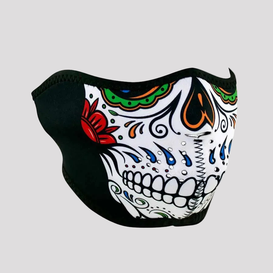 ZANheadgear Demi-masque en néoprène Muerte Skull
