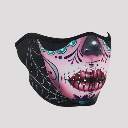 Masque demi-visage en néoprène ZANheadgear Sugar Skull