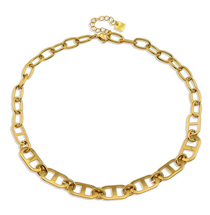 ZOIE: Collier plastron à maillons doubles