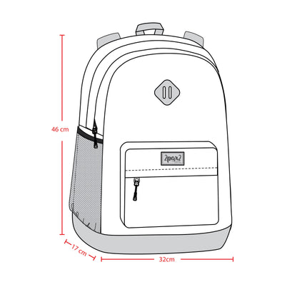 Kids Backpack Blue And Grey Camouflage