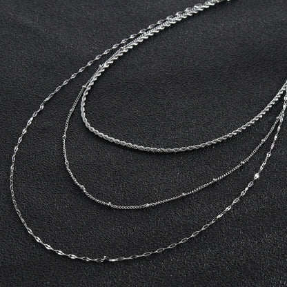 Collier ZURI à triple chaîne en argent
