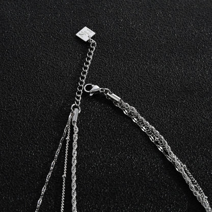 Collier ZURI à triple chaîne en argent