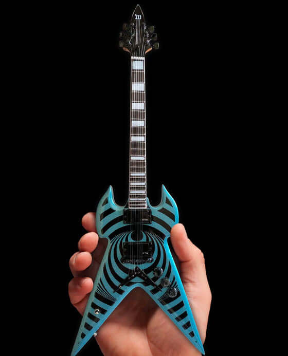Zakk Wylde WARHAMMER Pelham Blue Vertigo Mini Guitar Replica Collectible