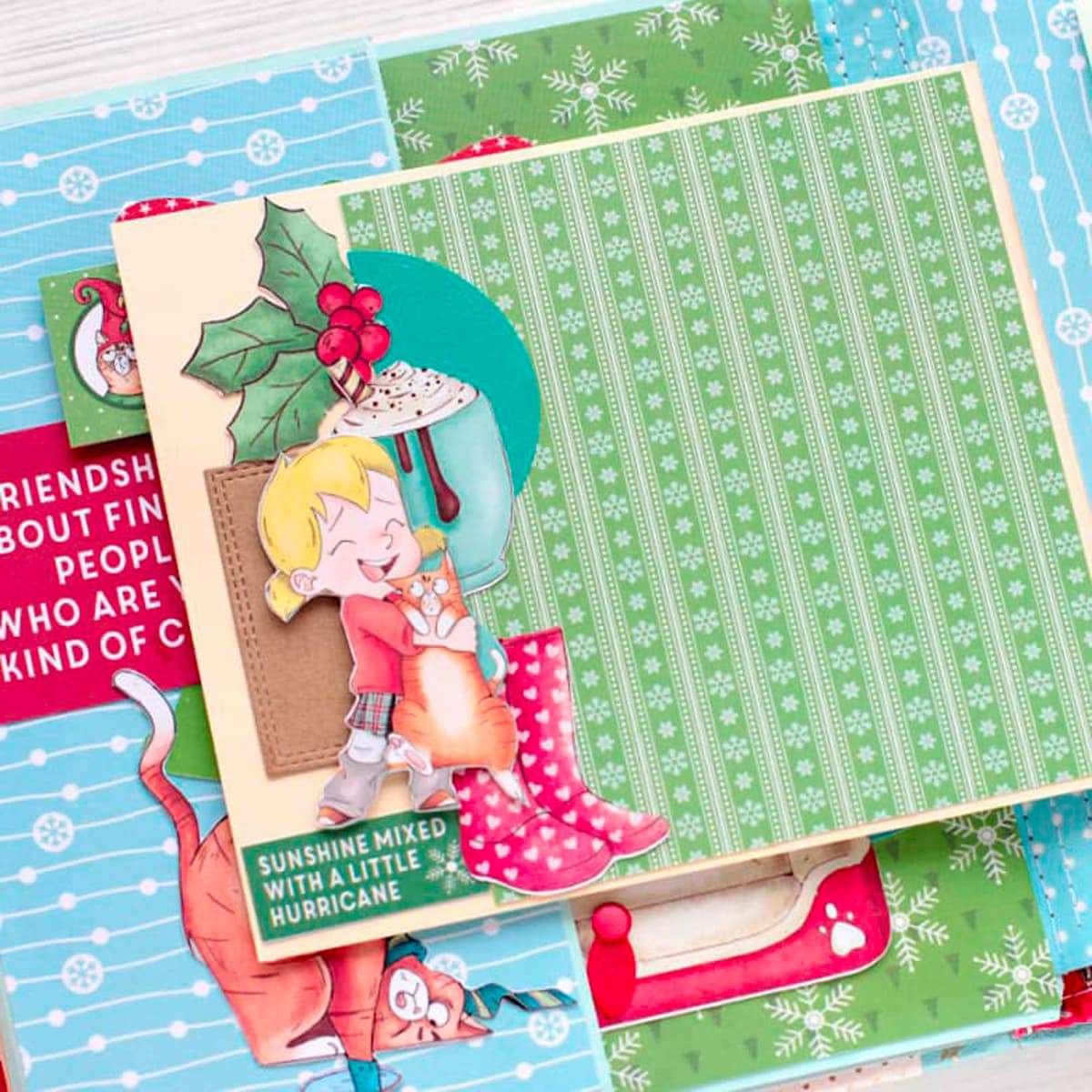 Bloc de papier Ciao Bella Zoe & Ziggy 15,2x15,2cm 24/Paquet