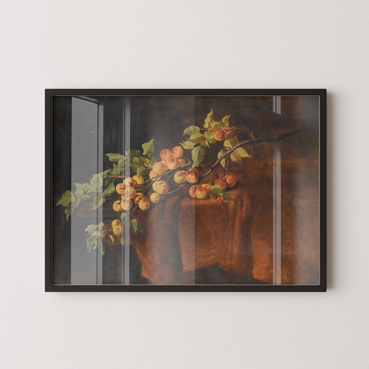 Adam Ludwig Kunz - Branche d'abricotier | Célèbre nature morte (disponible encadrée à la main ou non encadrée)
