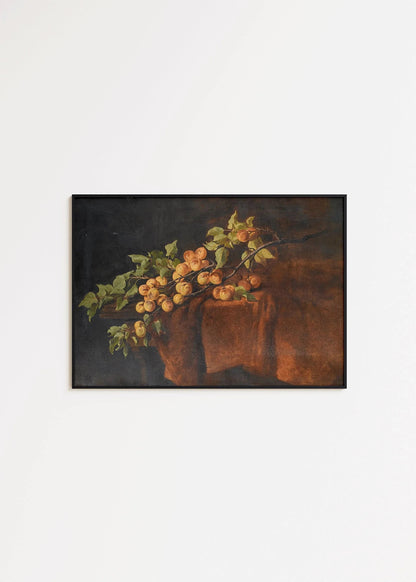 Adam Ludwig Kunz - Branche d'abricotier | Célèbre nature morte (disponible encadrée à la main ou non encadrée)