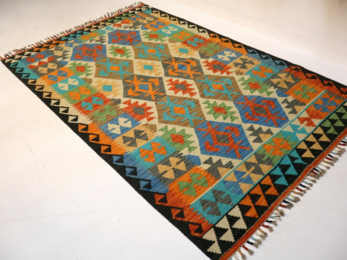 Afghan Maimana Kilim Rug | 4' 2" x 6' 6"