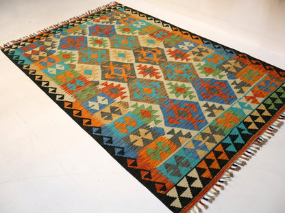 Afghan Maimana Kilim Rug | 4' 2" x 6' 6"