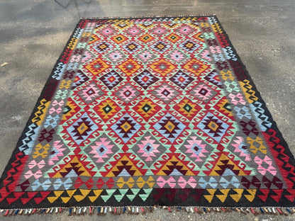 Afghan Maimana Kilim Rug | 5' 5" x 7' 3"