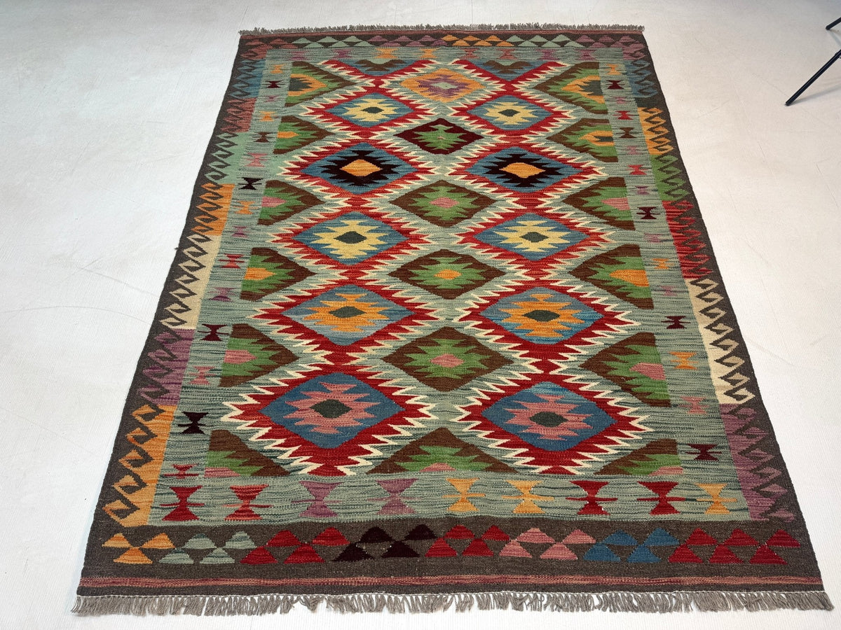 Afghan Maimana Kilim Rug | 5' x 6' 7"
