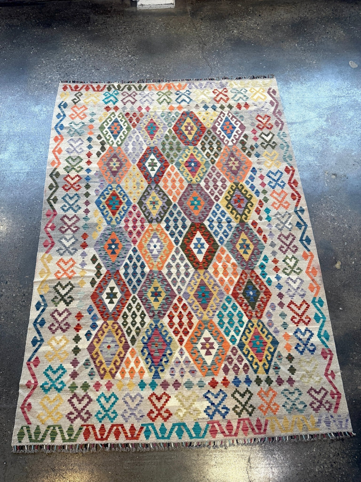 Afghan Maimana Kilim Rug | 7' x 9' 11"
