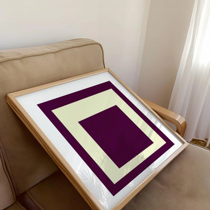 Impression d'art « Dessert » inspirée de Josef Albers, « Hommage au carré » Giclée moderne du milieu du siècle, option encadrée