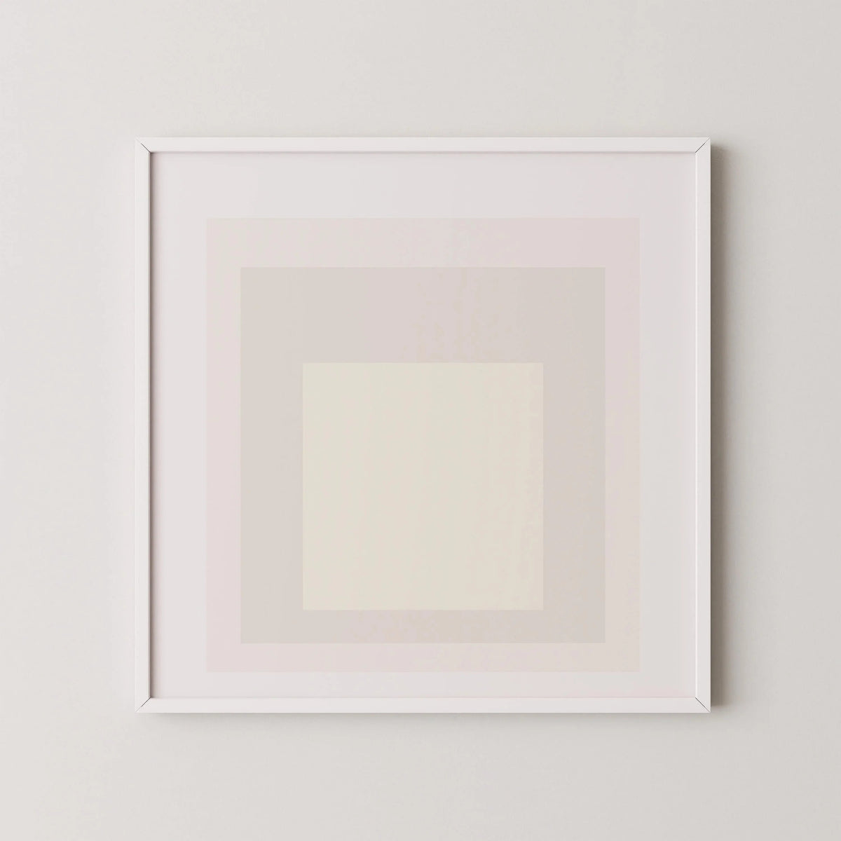 Josef Albers Inspired 'Devil' Giclee Print: Mid-Century Modern Art, Handframed Option (1x1)