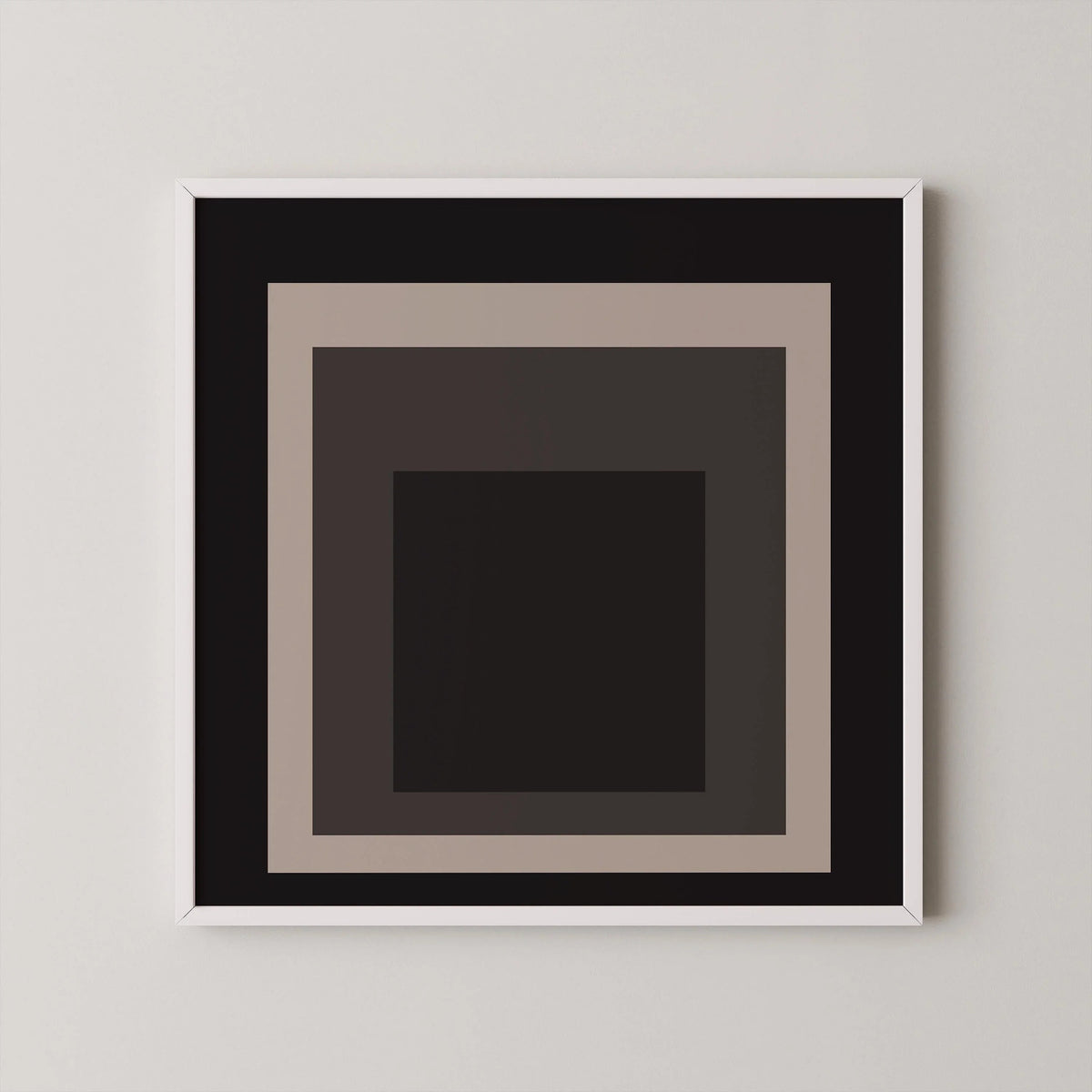 Inspiré de Josef Albers - Élégance - Estampe Giclée Hommage au Carré : Art Moderne du Milieu du Siècle