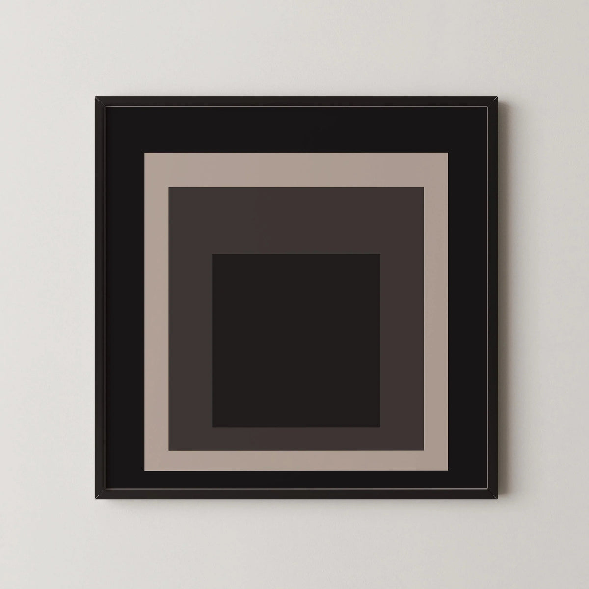 Inspiré de Josef Albers - Élégance - Estampe Giclée Hommage au Carré : Art Moderne du Milieu du Siècle