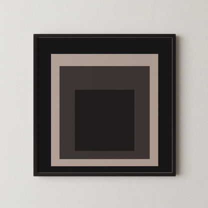 Inspiré de Josef Albers - Élégance - Estampe Giclée Hommage au Carré : Art Moderne du Milieu du Siècle