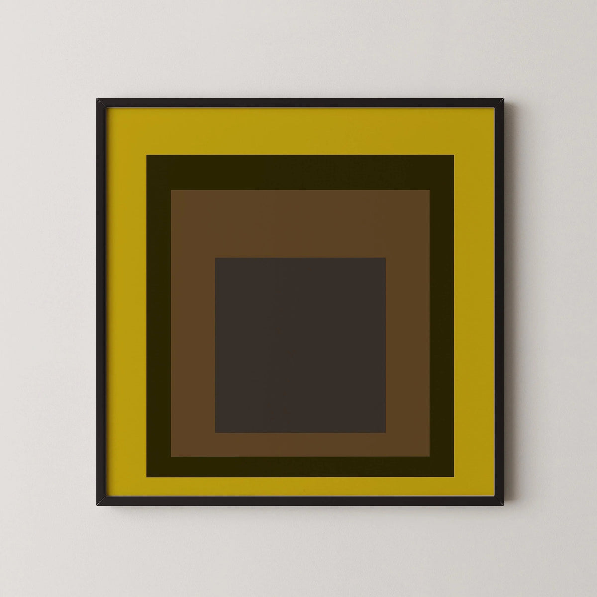Josef Albers Inspired 'Harvest' Giclee Print: Mid-Century Modern Art, Mustard Yellow