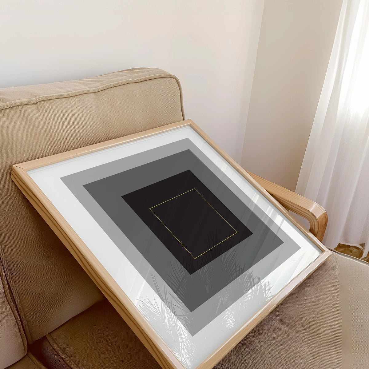 Impression Giclée Hommage au Carré Inspiré de Josef Albers : Art Moderne du Milieu du Siècle (1x1)